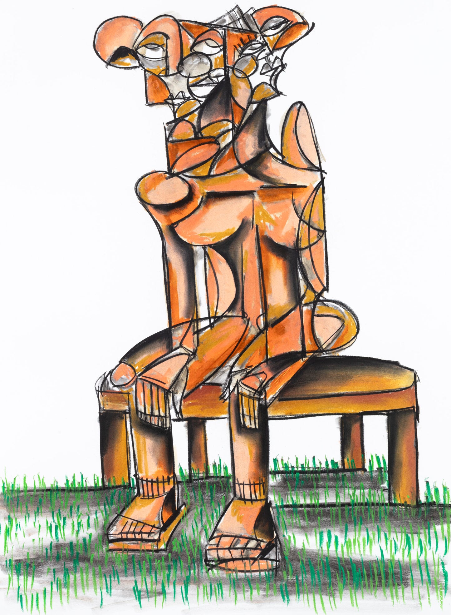 African sculpture drawing #1